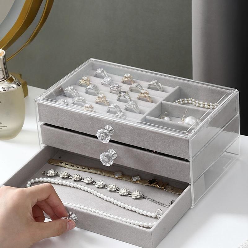 Porta Joias Flanelado com 3 Camadas - Envio nacional