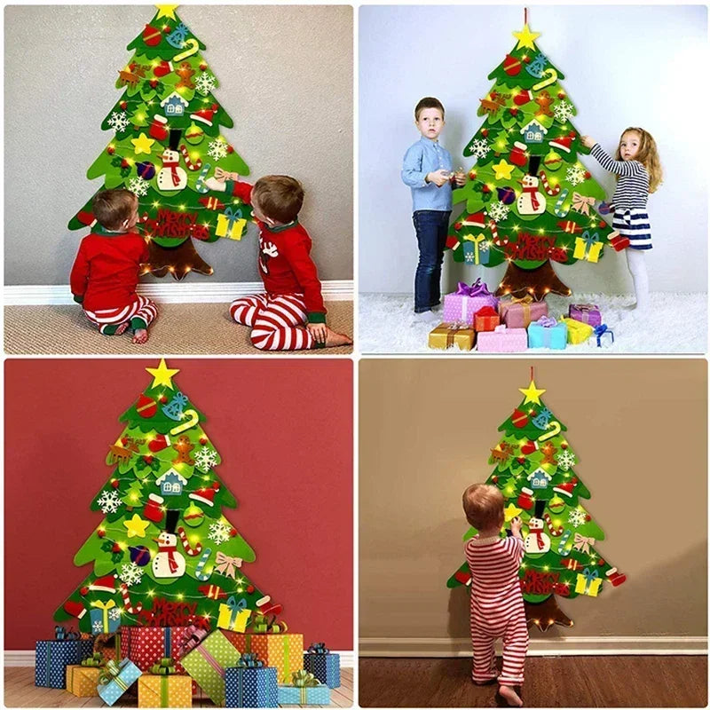 Árvore de Natal Infantil + 32 decorações (COMPRE HOJE E GANHE 1 PISCA PISCA DE BRINDE)