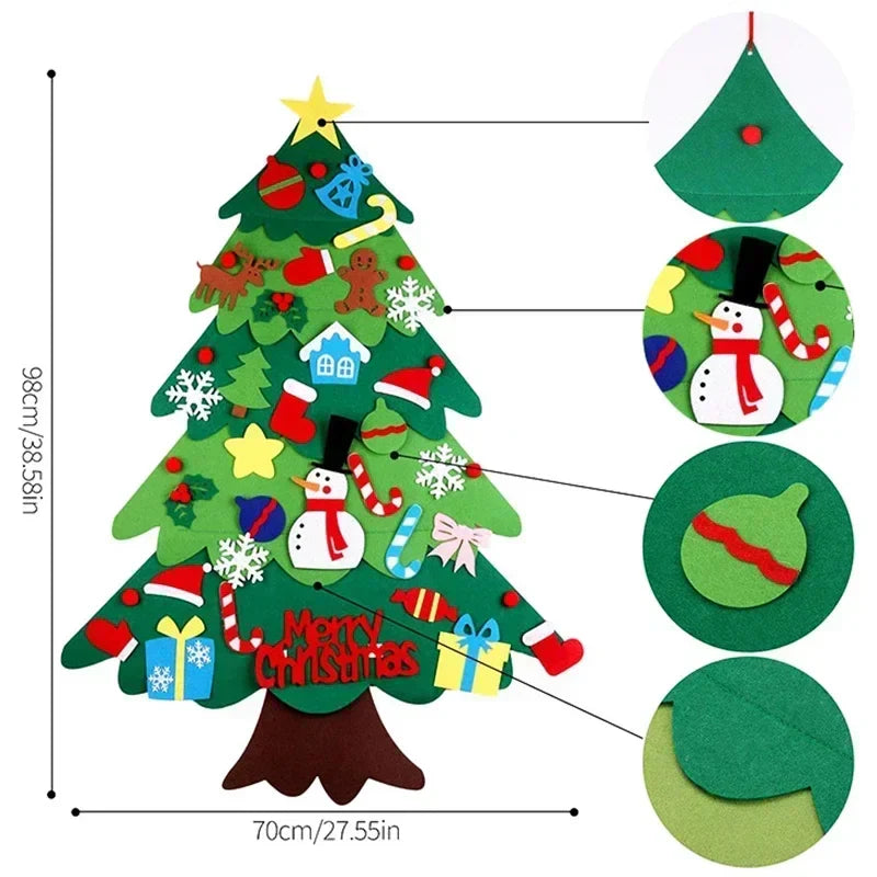 Árvore de Natal Infantil + 32 decorações (COMPRE HOJE E GANHE 1 PISCA PISCA DE BRINDE)