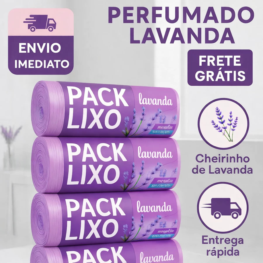 Sacos de Lixo Perfumados Lavanda — Para Pia e Banheiro