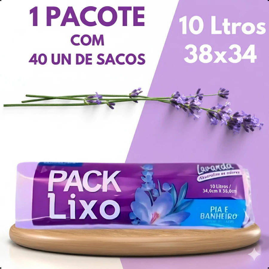 Sacos de Lixo Perfumados Lavanda — Para Pia e Banheiro