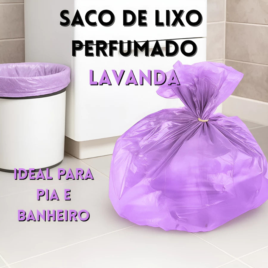 Sacos de Lixo Perfumados Lavanda — Para Pia e Banheiro