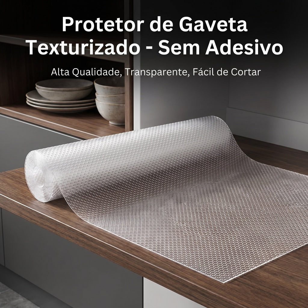 Forro protetor transparente antiderrapante