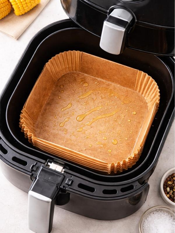 Kit Formas Descartáveis Antiaderentes para Airfryer Universal - 50 Unidades