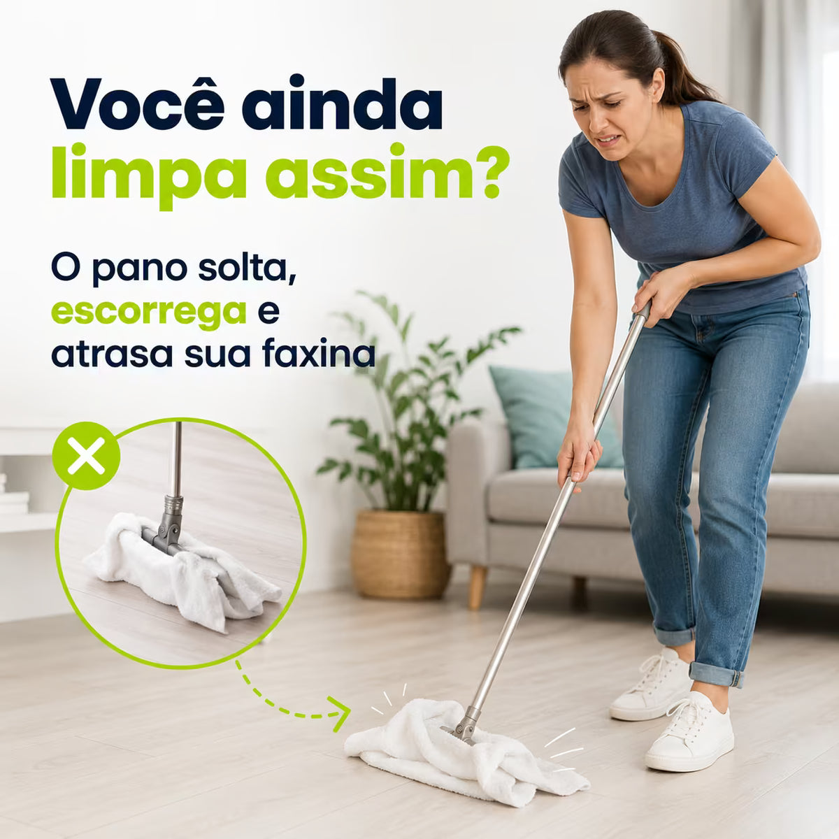 Capa de Vassoura em Microfibra Reutilizável – Pega Poeira, Cabelos e Pelos - Envio nacional (Cópia)