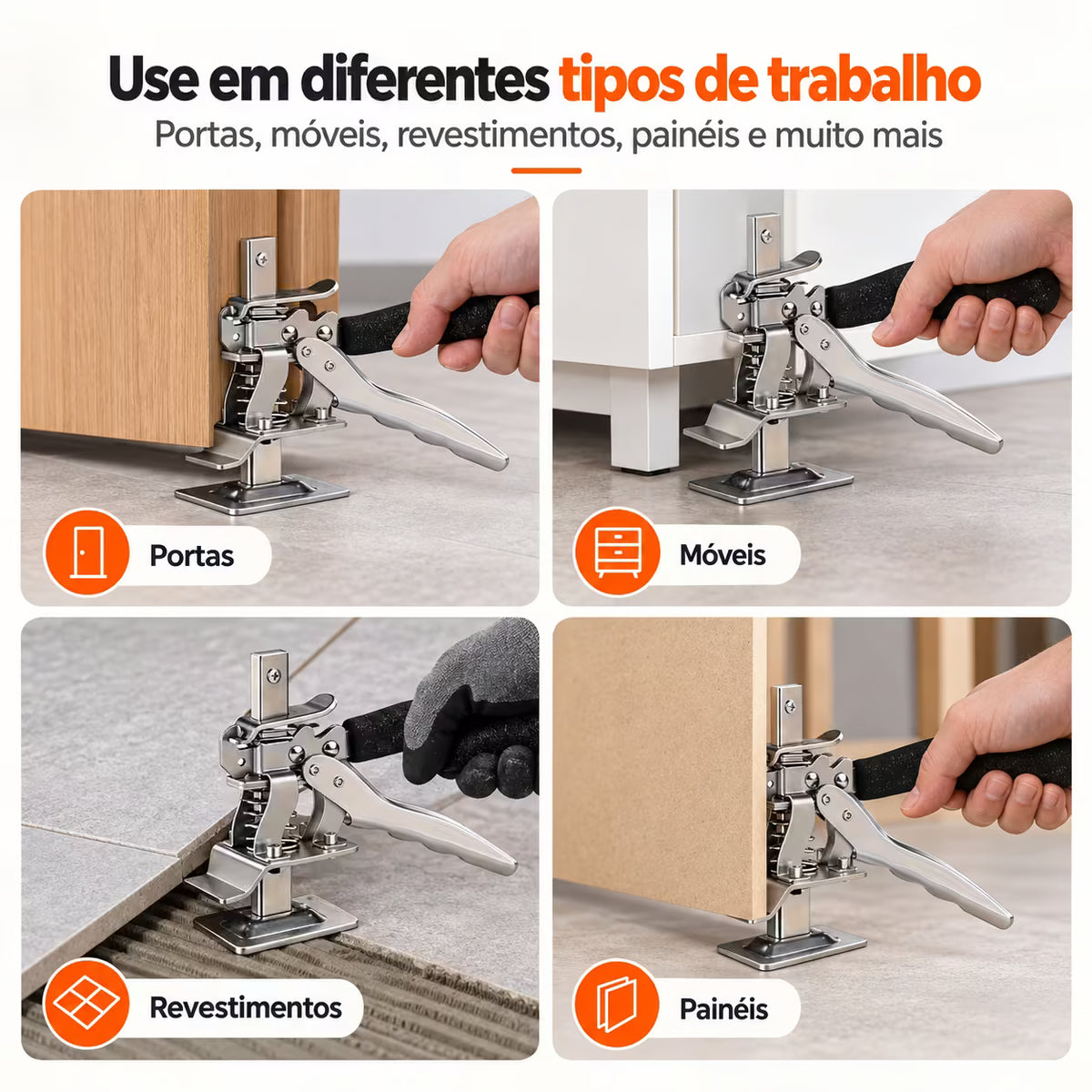 Elevador Manual Multifuncional – Ajuste de Portas, Móveis e Revestimentos - Envio nacional