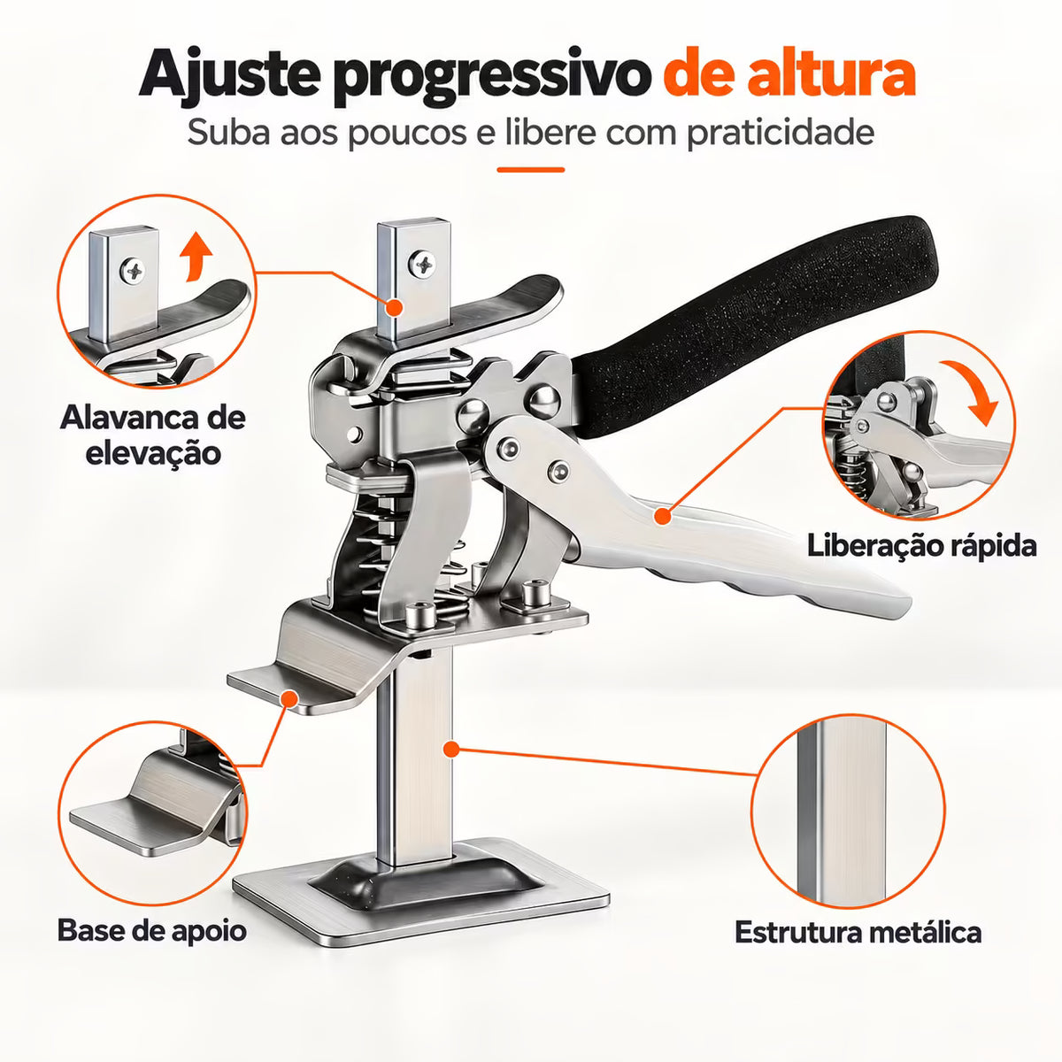 Elevador Manual Multifuncional – Ajuste de Portas, Móveis e Revestimentos - Envio nacional