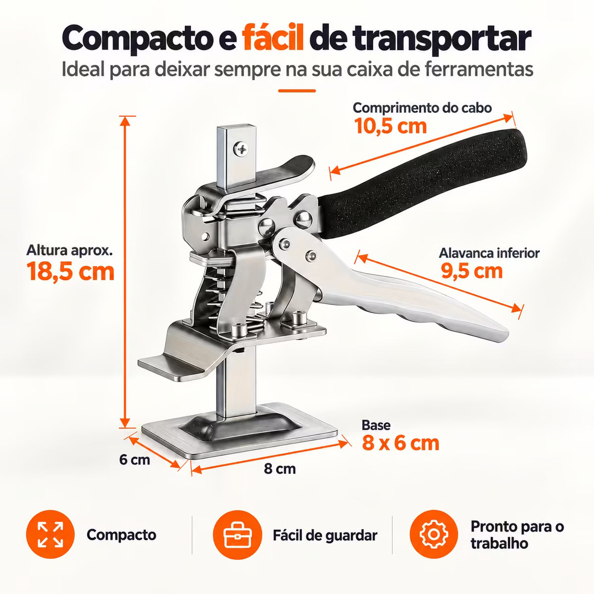Elevador Manual Multifuncional – Ajuste de Portas, Móveis e Revestimentos - Envio nacional