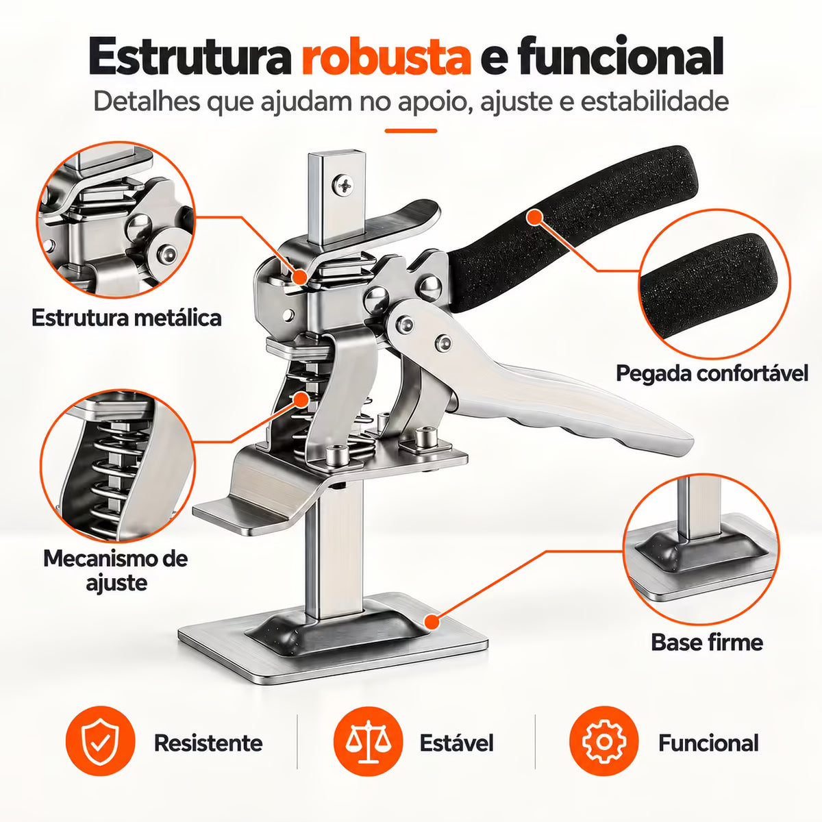 Elevador Manual Multifuncional – Ajuste de Portas, Móveis e Revestimentos - Envio nacional