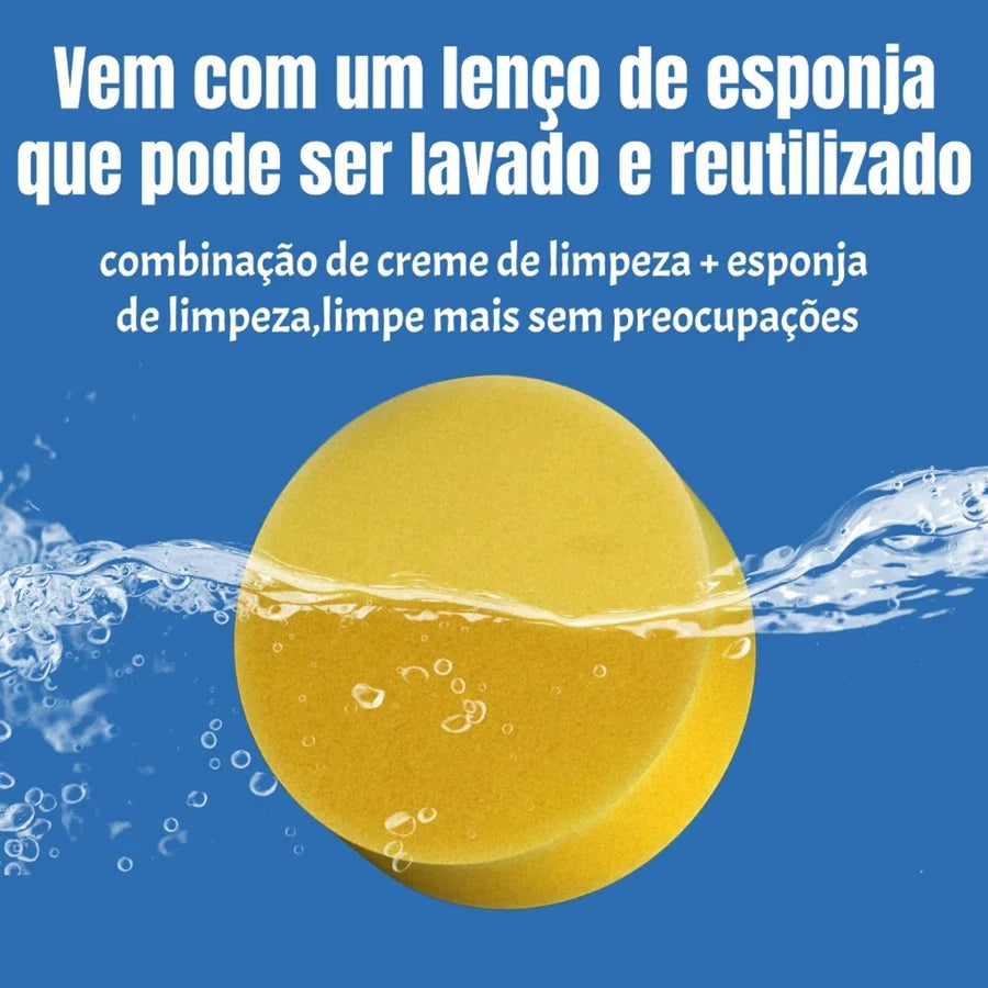Creme de limpeza Cleaning Cream + Esponja de brinde (Estoque no Brasil + Frete Grátis)