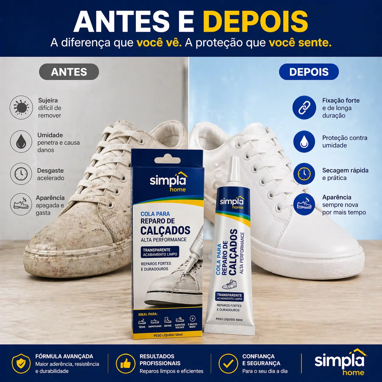 Cola para Sapatos Premium de Alta Resistência 60ml