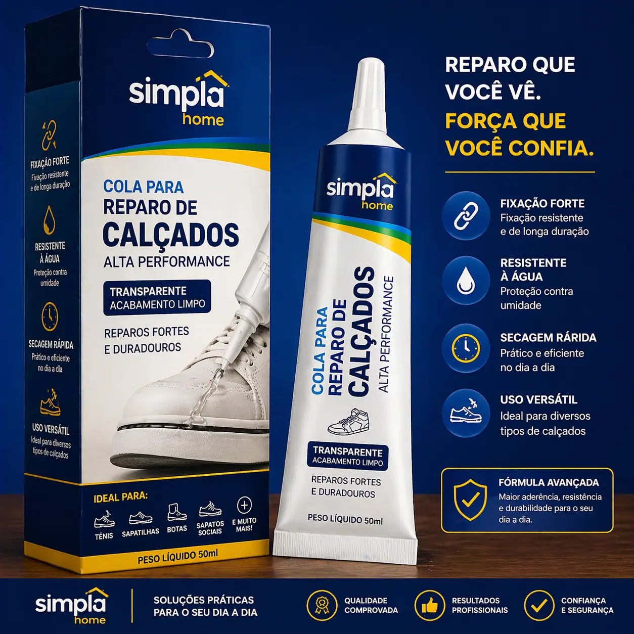 Cola para Sapatos Premium de Alta Resistência 60ml