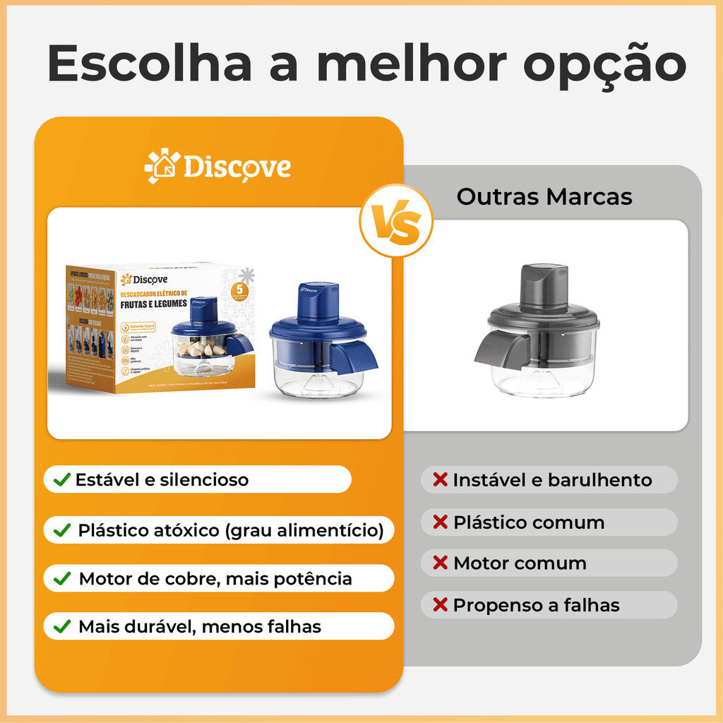 Comparativo do descascador elétrico