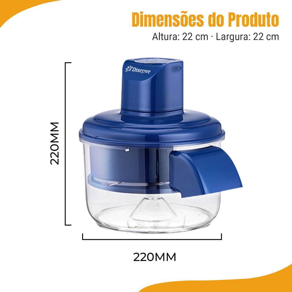 Dimensões do descascador elétrico