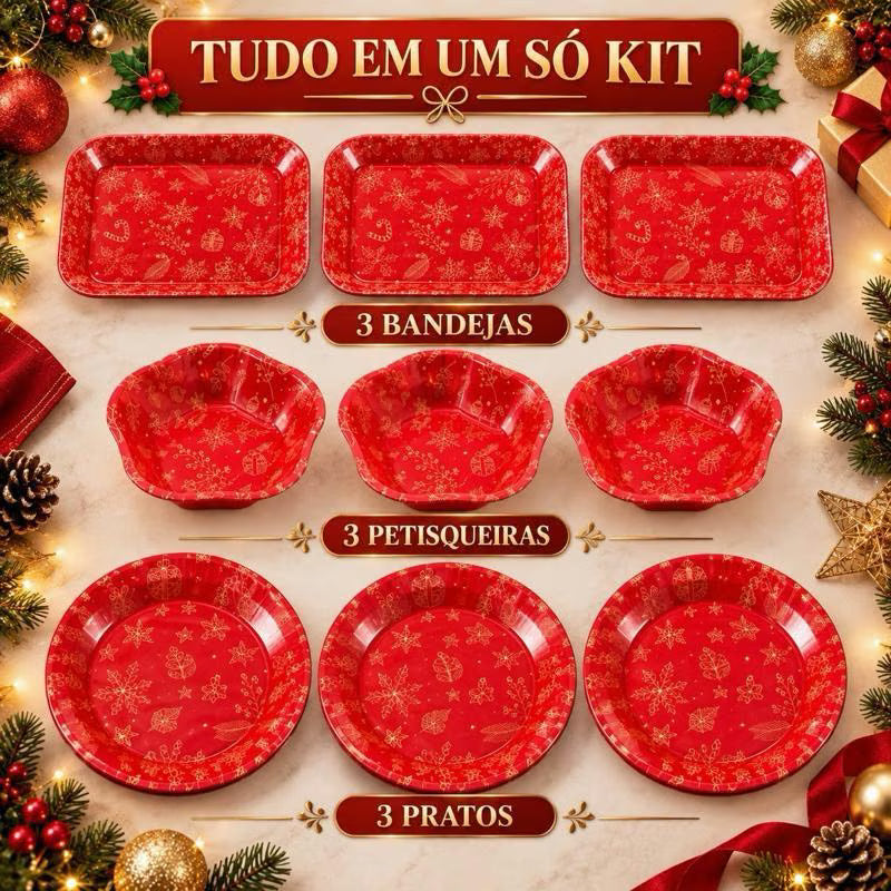 Kit Natalino Completo vermelho com nove peças — foto 2