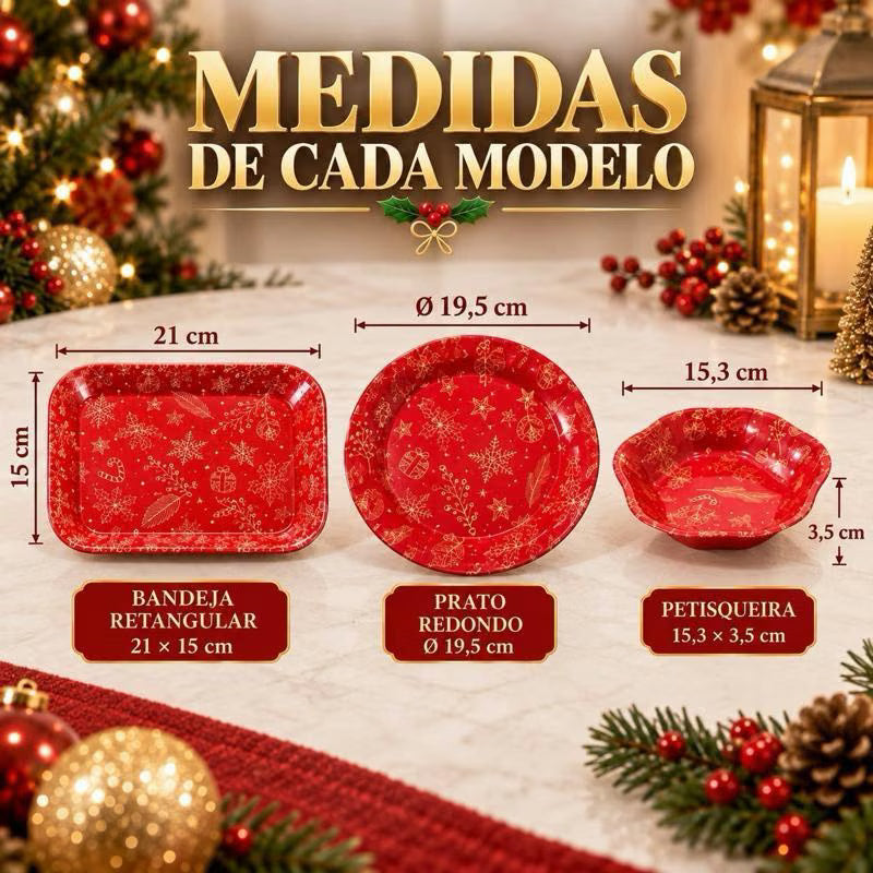 Kit Natalino Completo vermelho com nove peças — foto 3