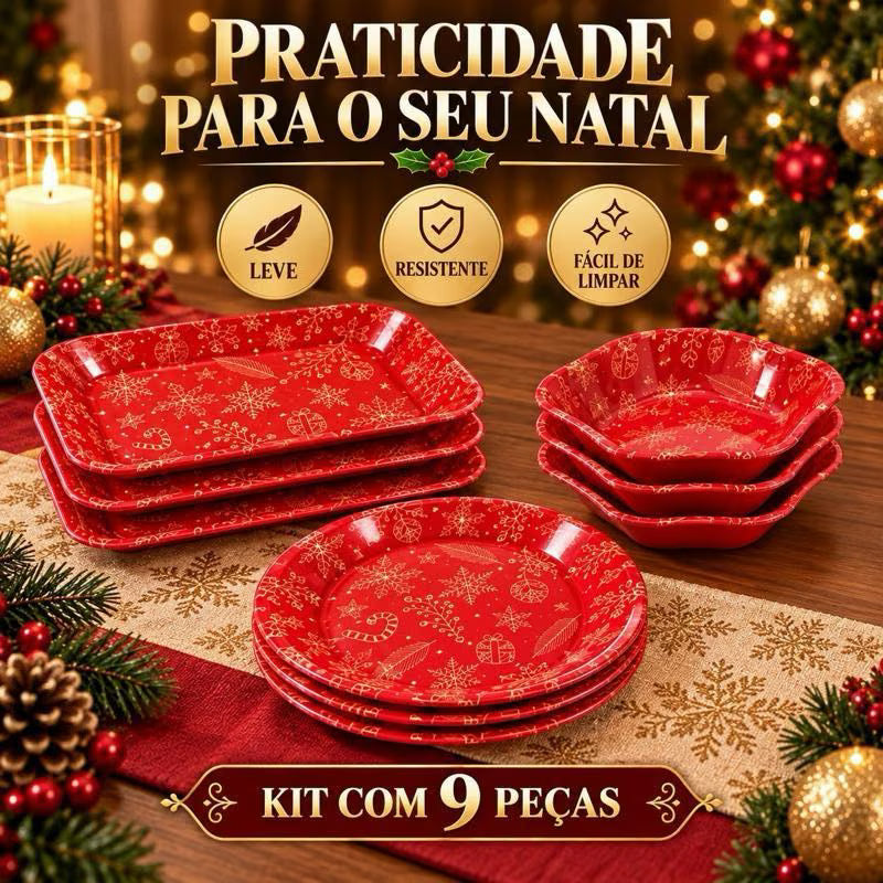 Kit Natalino Completo vermelho com nove peças — foto 5