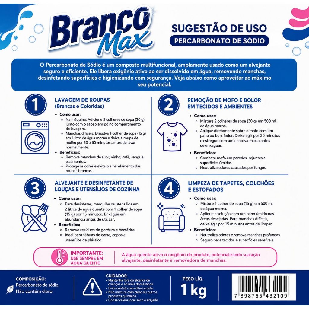 Percarbonato de Sódio BrancoMax - imagem 9