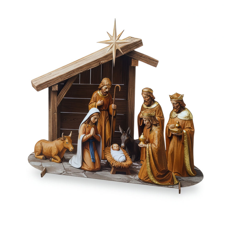Presépio Natalino Sagrada Família decorativo