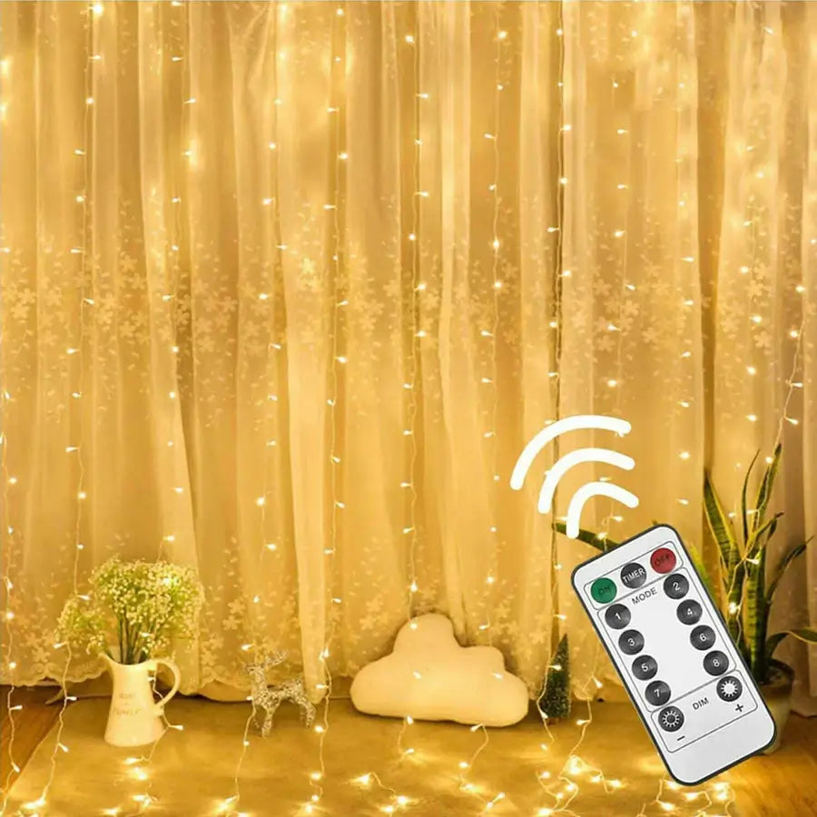 Cortina de led decorativa para Natal