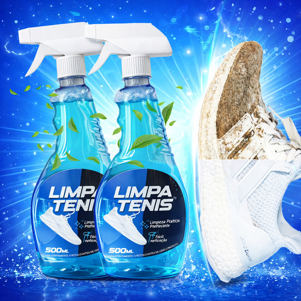 Spray Limpa Tênis Instantâneo — Sem Água, Sem Esforço