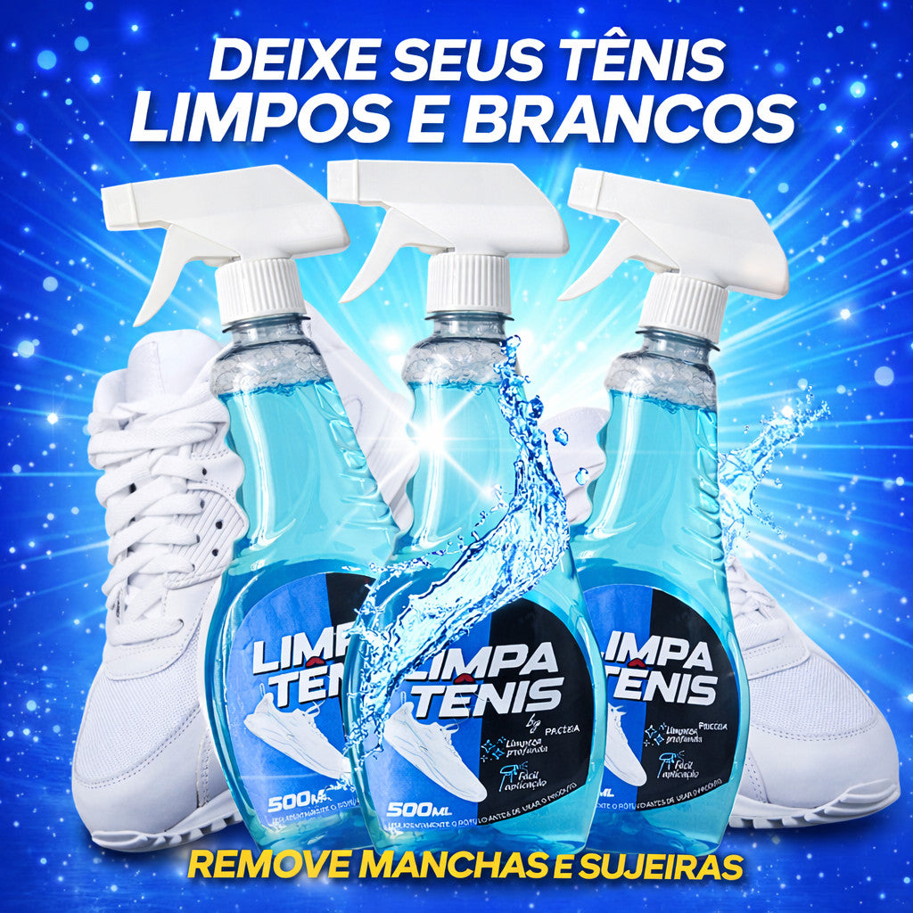 Spray Limpa Tênis Instantâneo — Sem Água, Sem Esforço