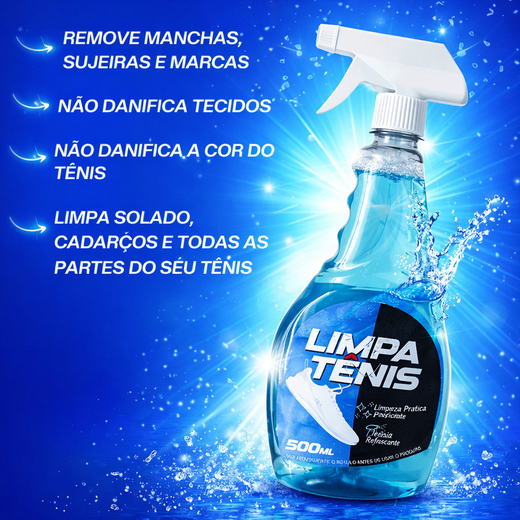 Spray Limpa Tênis Instantâneo — Sem Água, Sem Esforço