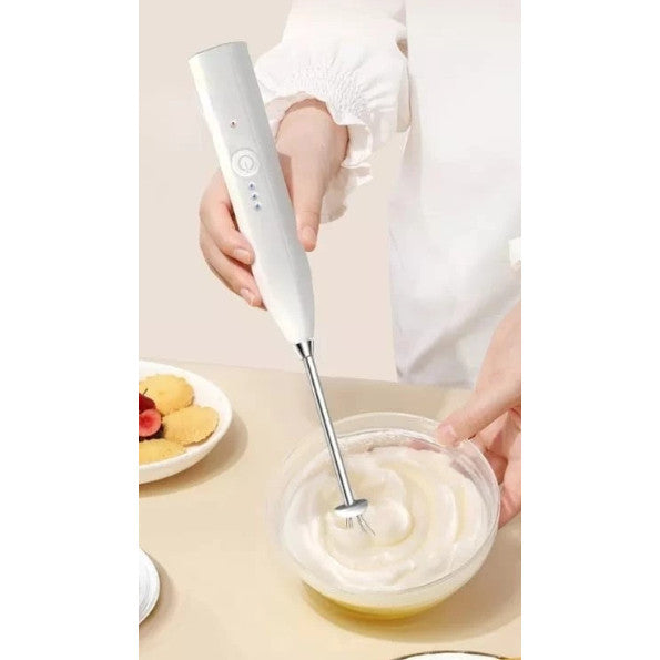 Mini Mixer Portátil Recarregável — Misturador de Bebidas e Espumador de Leite