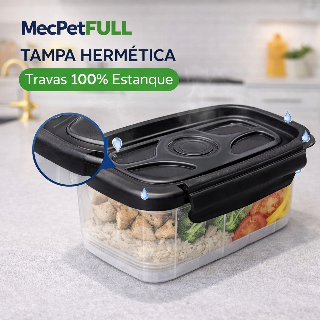 Kit Marmita Pote 500ml com Travas Laterais — Livre de BPA