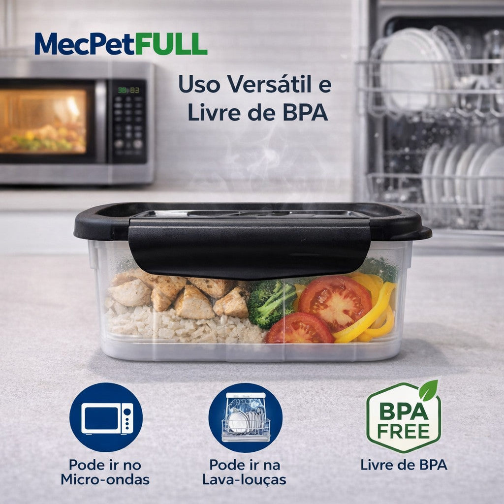 Kit Marmita Pote 500ml com Travas Laterais — Livre de BPA