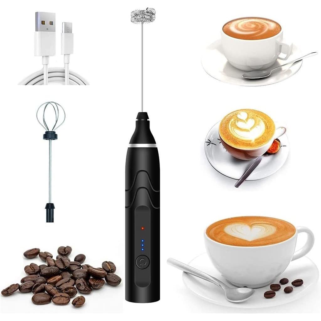 Mini Mixer Portátil Recarregável — Misturador de Bebidas e Espumador de Leite